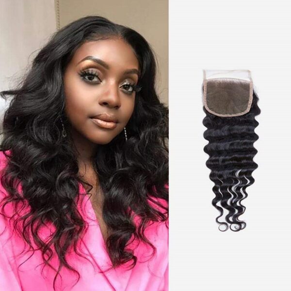 Premium black Wig: 100% Human Hair, Featherlight Lace #JL01-CL0009