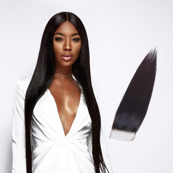 black Lace Wig, 100% Human Hair, 90% Living Cortex, Naturally Soft & Tangle-Free, Voluminous & Elastic #JL01-CL0002