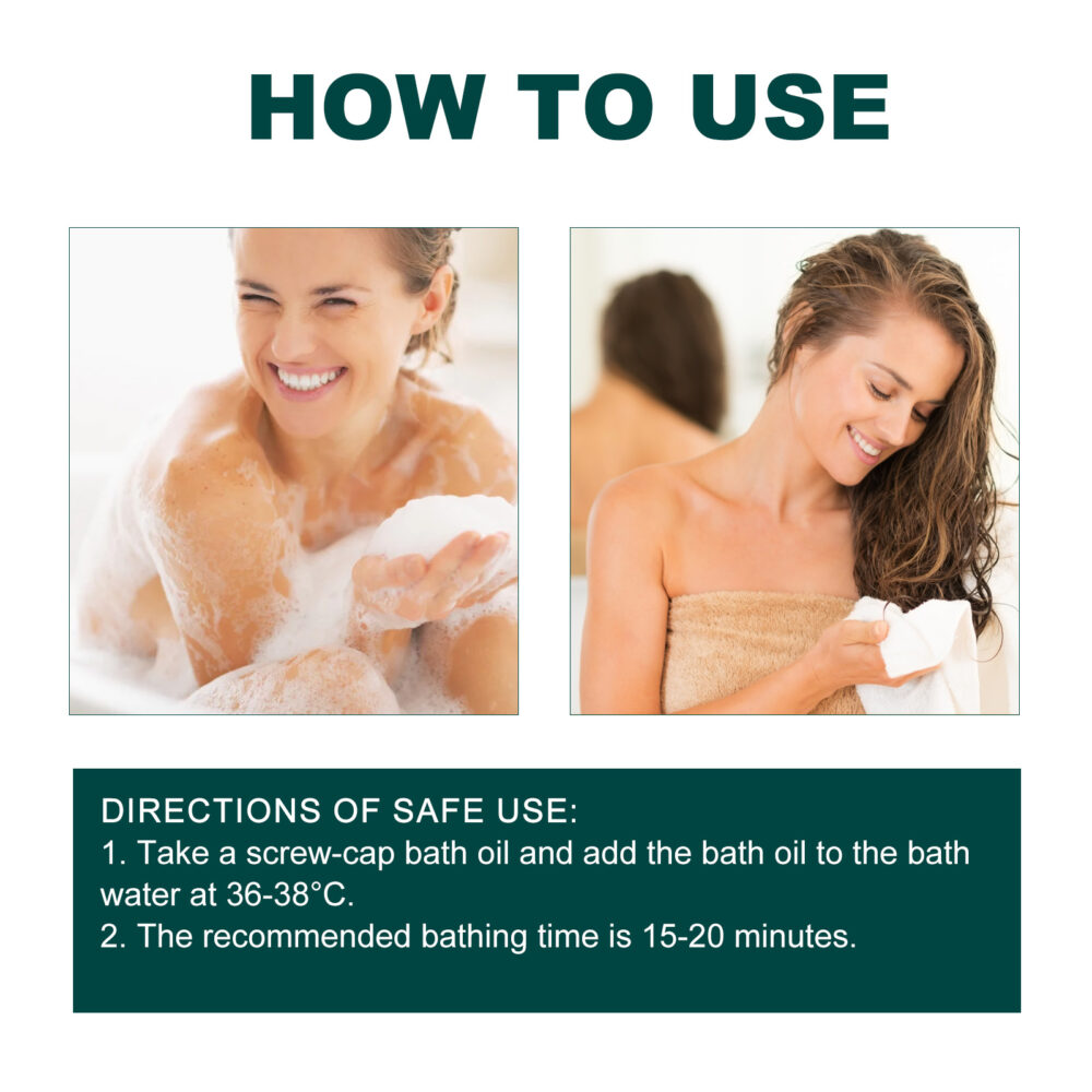 Bath Oil Gently cleanses the body, exfoliates and moisturizes tender, smooth and firming skin bath oil #JL04-XIA06-A241-100-YE1 - Image 6