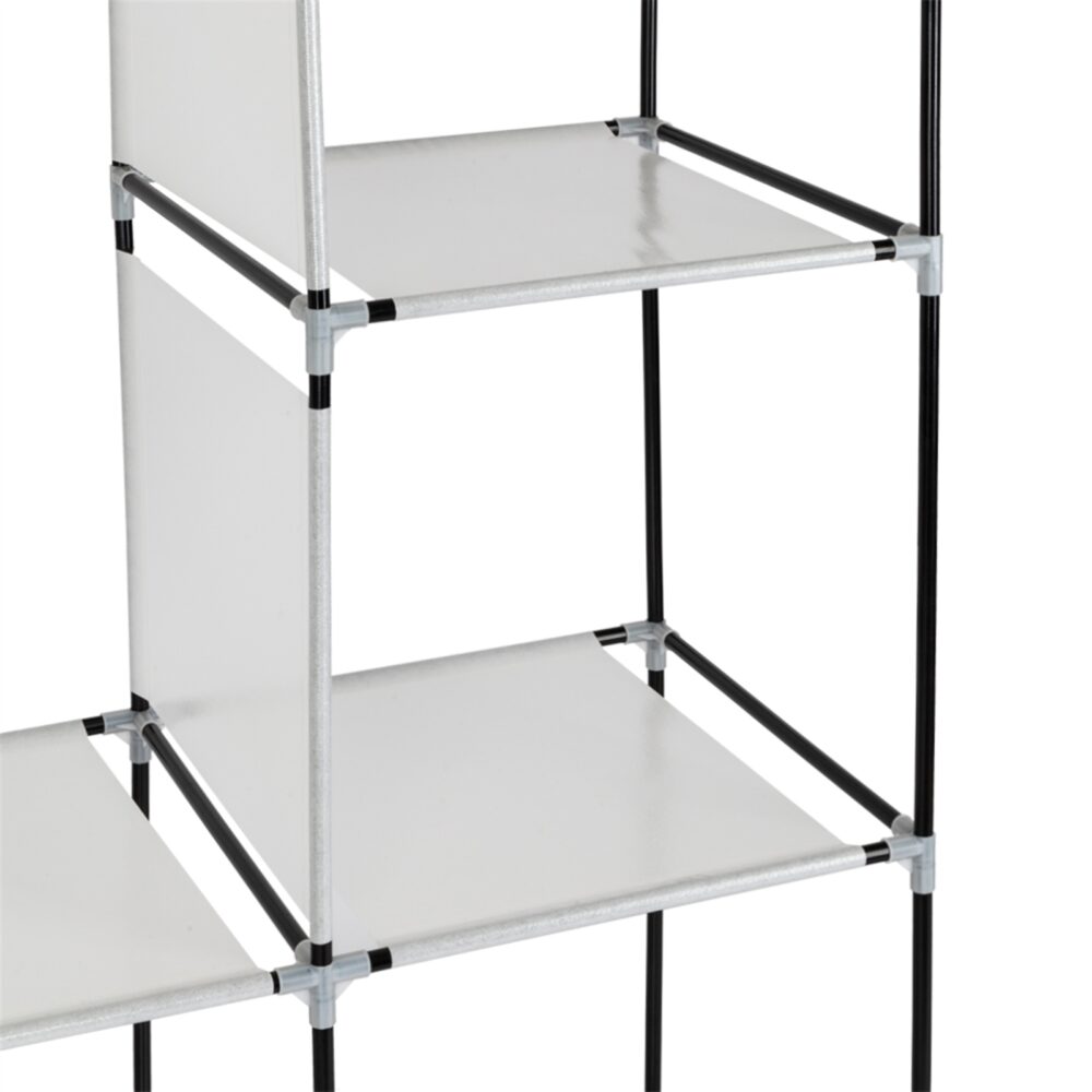 4 floors and 8 grids Portable Closet, Wardrobe Clothes Rack Storage Organizer with Shelf (Black) #JL06-43726129 - Image 11