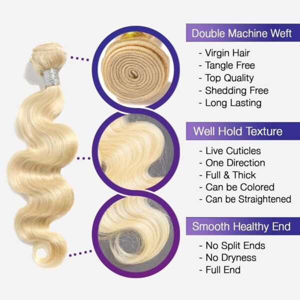 Women's blonde deep curly wig, suitable for fashionable women, bleached/dyed, durable #JL01-BD0096/BD0097/BD0102 - Image 2