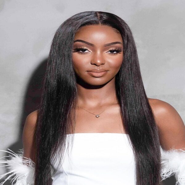 Long straight black wig, bleached/dyed, very durable #JL01-BD0105/BD0106/BD0107/BD0108/BD0109/BD0110