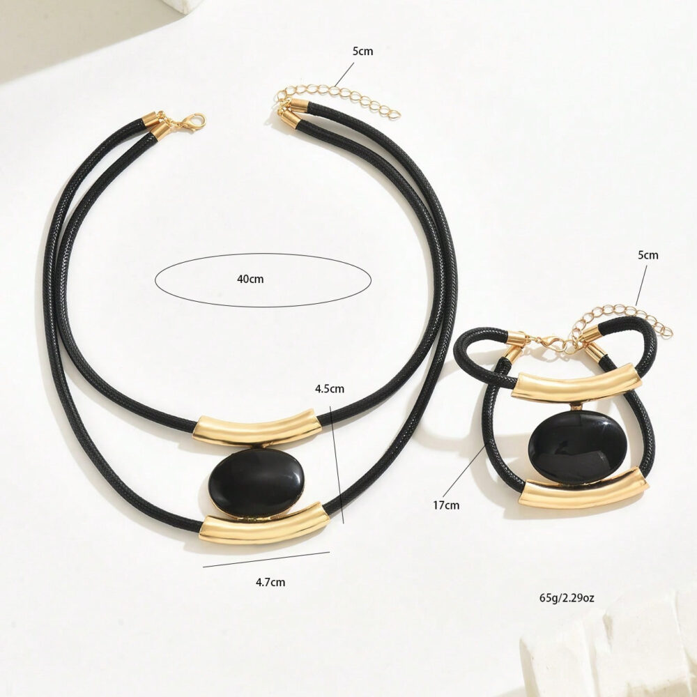 6541  Timeless Necklace & Bracelet Jewelry Set: Classic Elegance #JL01-WJ-0216G - Image 2