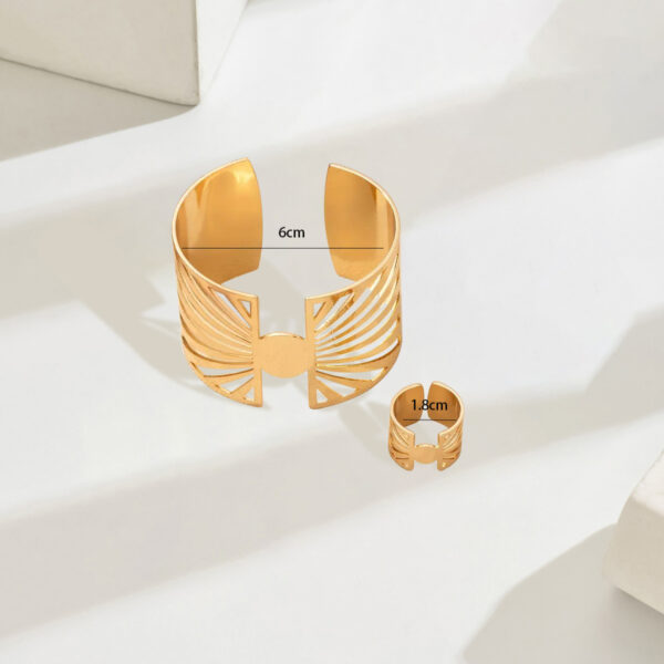 6541  Classic Band & Bracelet Set: Enhance Your Elegance Daily #JL01-WJ-0204 - Image 2