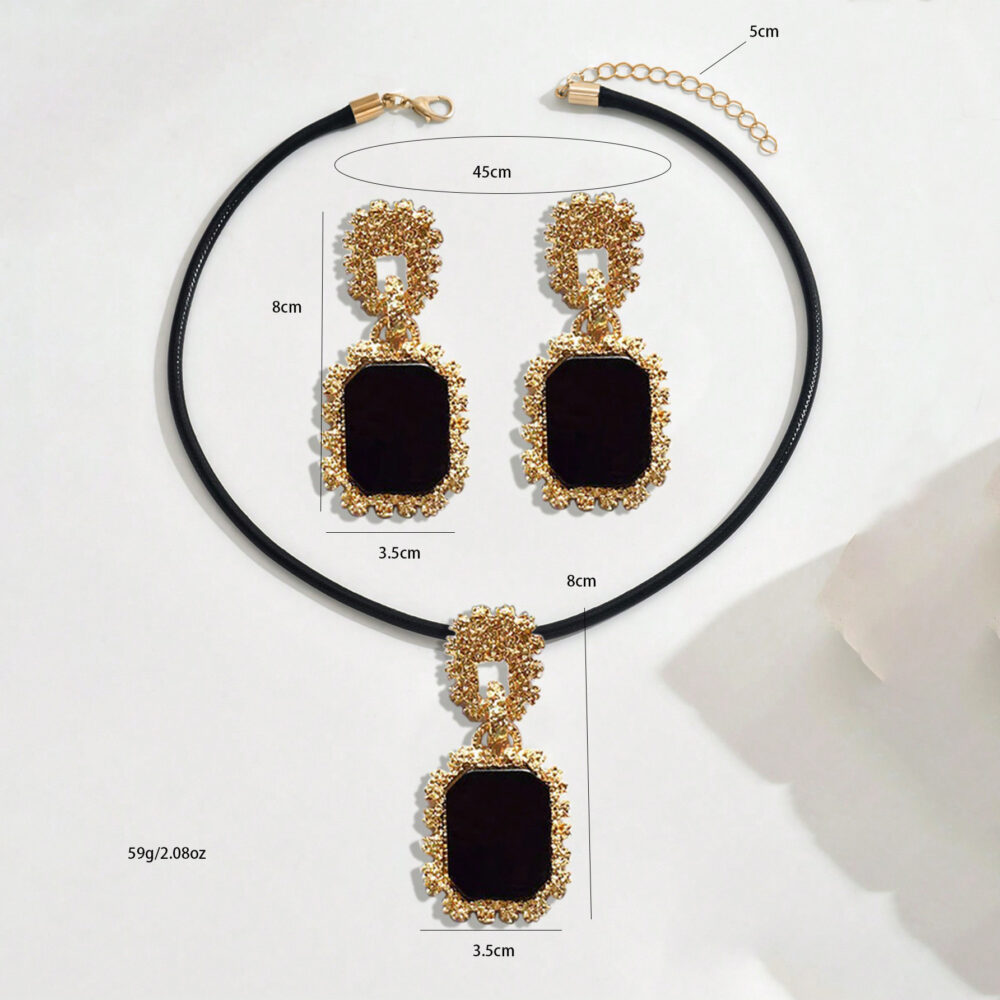 6541  Classic Studs & Pendant Jewelry Set: Timeless Elegance #JL01-WJ-0218G - Image 2