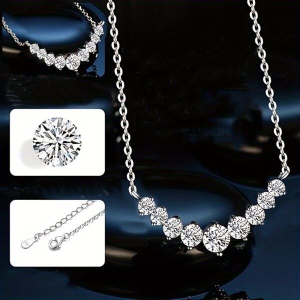 6541  An elegant diamond zircon necklace Women's Moissanite,Pendant Necklace 0.5 Carat - 7.6 Carat Jewelry Gifts #JL01-WJ-S0018 - Image 3