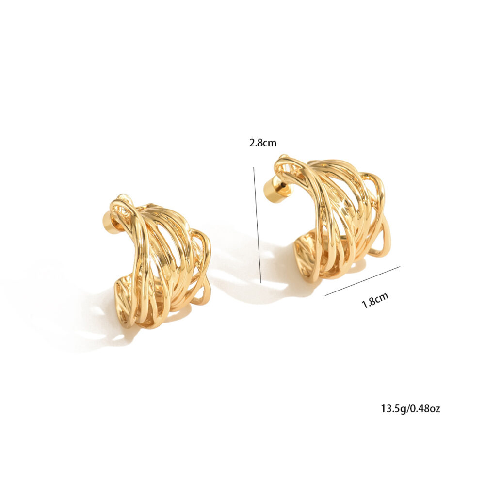 6541  Chic Zinc Alloy Earrings, Minimalist Jewelry for Everyday Wear, Ideal Gift for Her, Suitable for Weddings, Anniversaries, Birthdays #JL01-WJ-0094 - Image 2