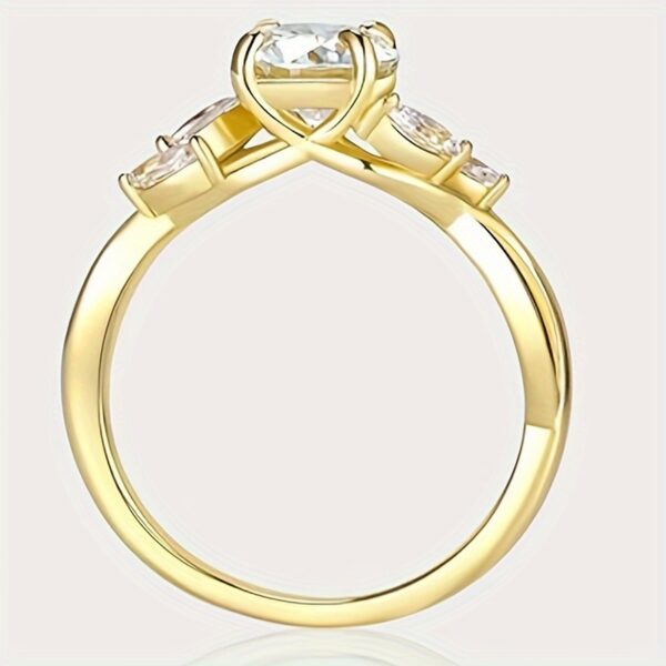 6541  1.2ct Willow Shape Moissanite Women's Engagement Ring, 1.2ct D Color VVS1 Clarity Lab Made Wedding Rings Tree Branch Moissanite Ring Women's Gift #JL01-WJ-S0014 - Image 2