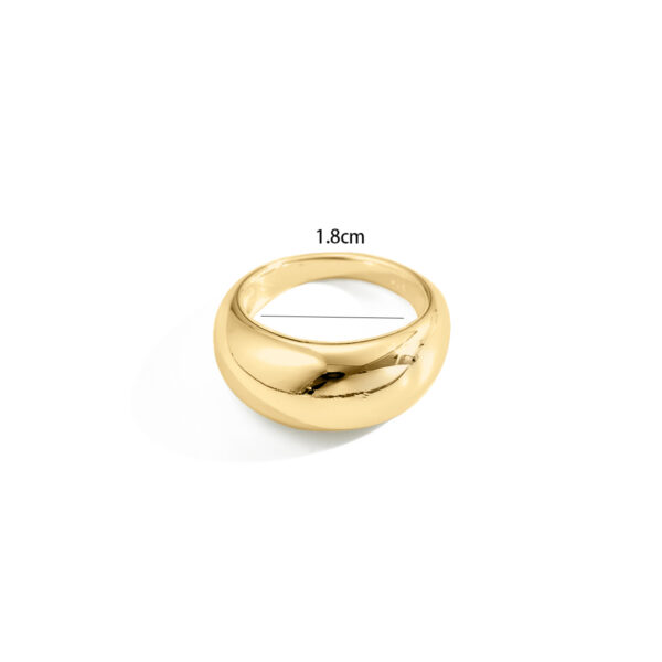 6541  European-american style ins senior sense exaggerated retro wide version of big  ring female index finger personality cold wind ring #JL01-WJ-0077 - Image 2