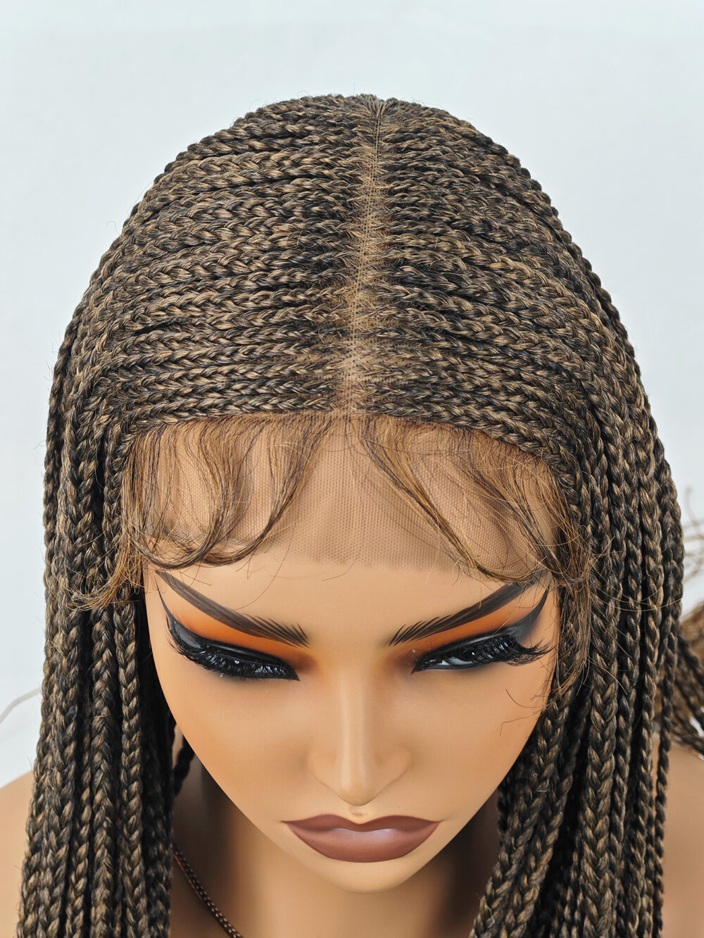 6541  30 inch Braided Wigs for Black Women Full Lace Front Box Braided  Wig KnotlessBraided Wigs Lightweight Braids Synthetic Lace Front #JL01-1038-T27/1038-T30/1038-T530 - Image 8