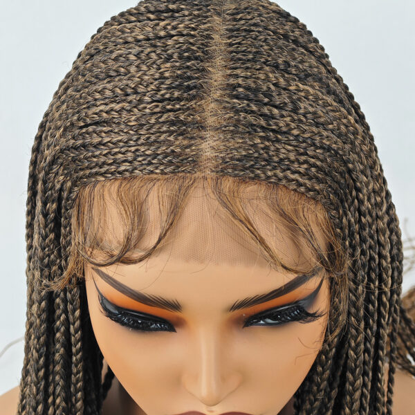 6541  30 inch Braided Wigs for Black Women Full Lace Front Box Braided  Wig KnotlessBraided Wigs Lightweight Braids Synthetic Lace Front #JL01-1038-T27/1038-T30/1038-T530 - Image 8