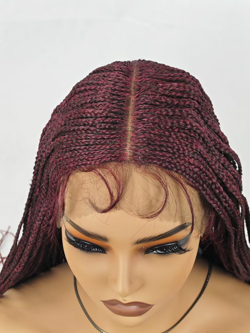 6541  30 inch Braided Wigs for Black Women Full Lace Front Box Braided  Wig KnotlessBraided Wigs Lightweight Braids Synthetic Lace Front #JL01-1038-T27/1038-T30/1038-T530 - Image 17