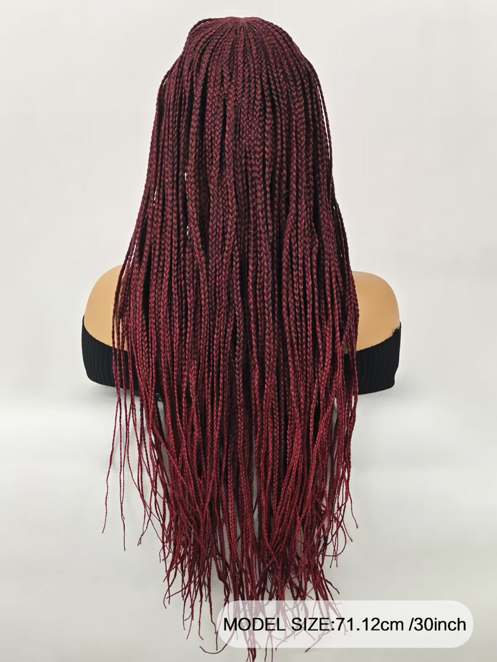 6541  30 inch Braided Wigs for Black Women Full Lace Front Box Braided  Wig KnotlessBraided Wigs Lightweight Braids Synthetic Lace Front #JL01-1038-T27/1038-T30/1038-T530 - Image 16