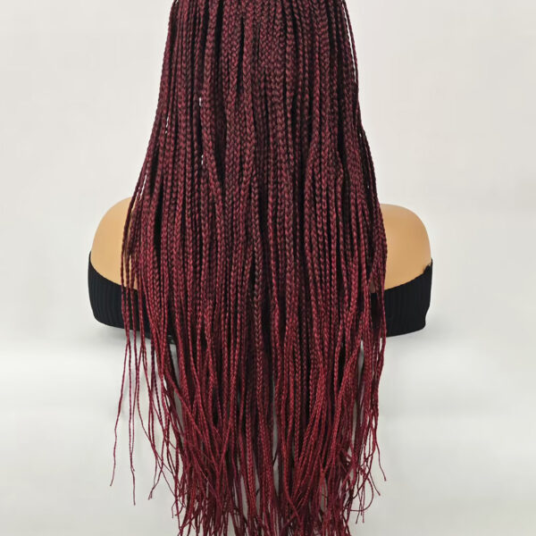 6541  30 inch Braided Wigs for Black Women Full Lace Front Box Braided  Wig KnotlessBraided Wigs Lightweight Braids Synthetic Lace Front #JL01-1038-T27/1038-T30/1038-T530 - Image 16