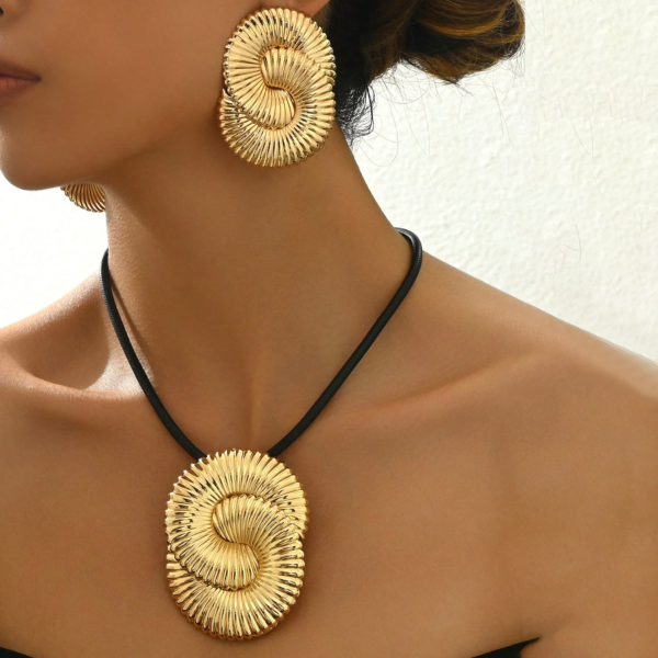 6541  Classic Studs & Necklace Jewelry Set: Daily Elegance Boost #JL01-WJ-0215 - Image 3