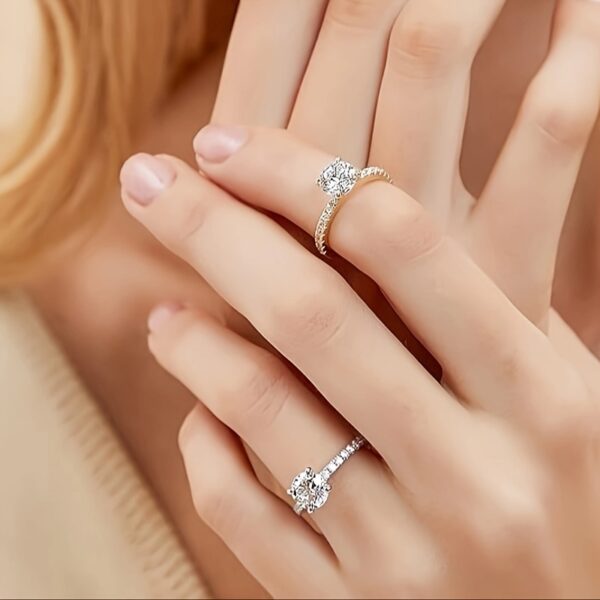6541  925 Sterling Silver 1.25ct Round Solitaire Cubic Zirconia Engagement Ring Halo Promise Ring Sizes 3-13 #JL01-WJ-S0016