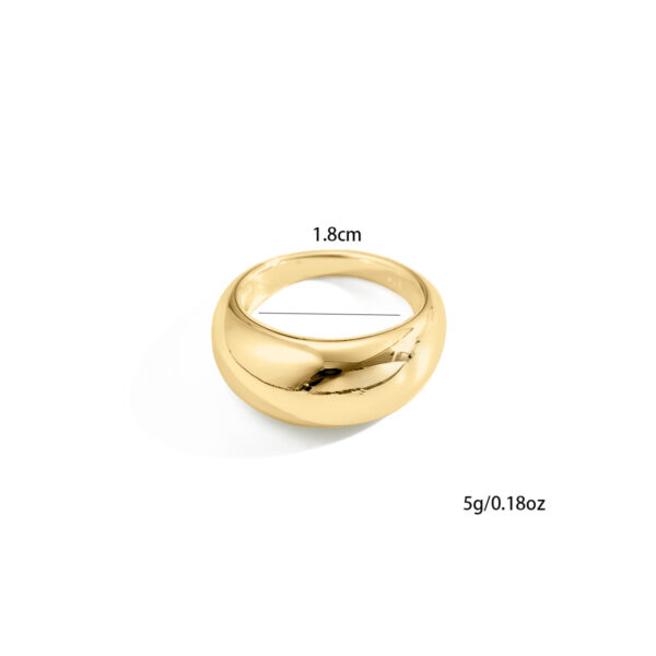6541  European-american style ins senior sense exaggerated retro wide version of big  ring female index finger personality cold wind ring #JL01-WJ-0077 - Image 3