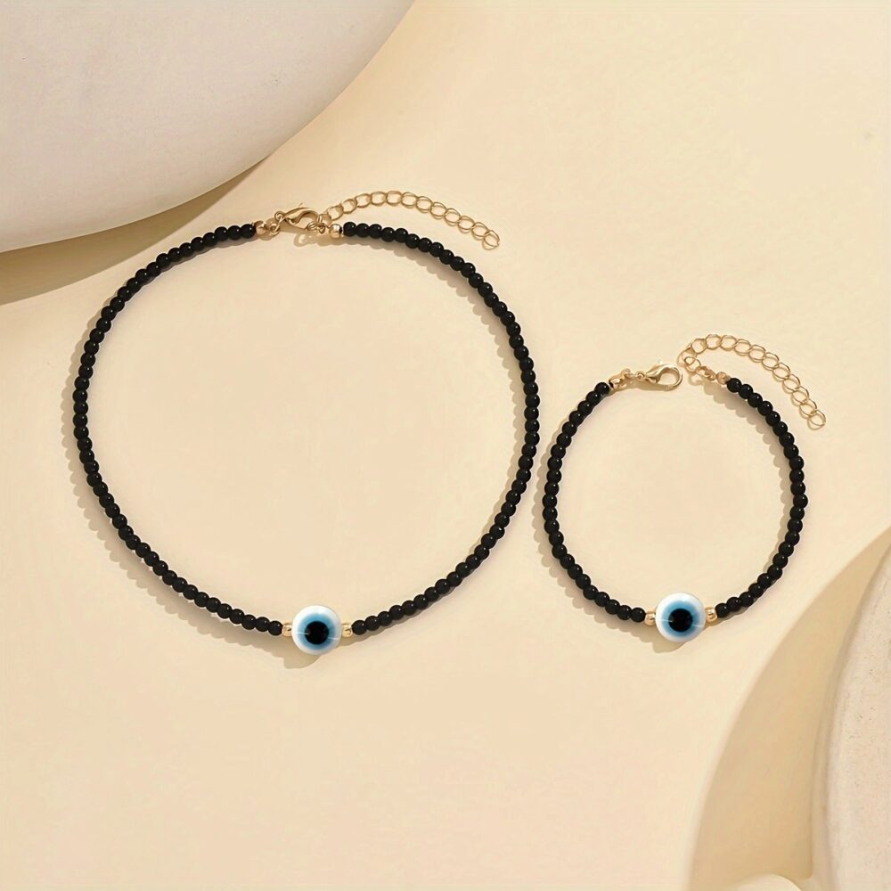 Minimalist Bracelet & Chain Set: Simple elegance for wrist & neck #JL01-WJ-0157 - Image 4