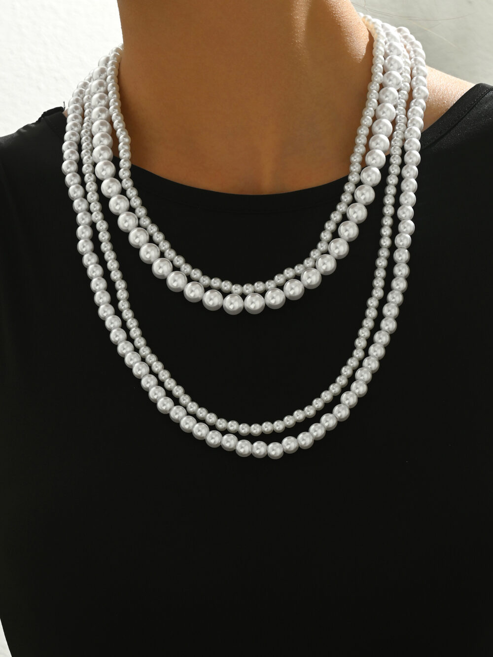 Elegant Multi-Layer Pearl Beaded Necklace - Classic and Timeless Jewelry #JL01-WJ-0165 - Image 3