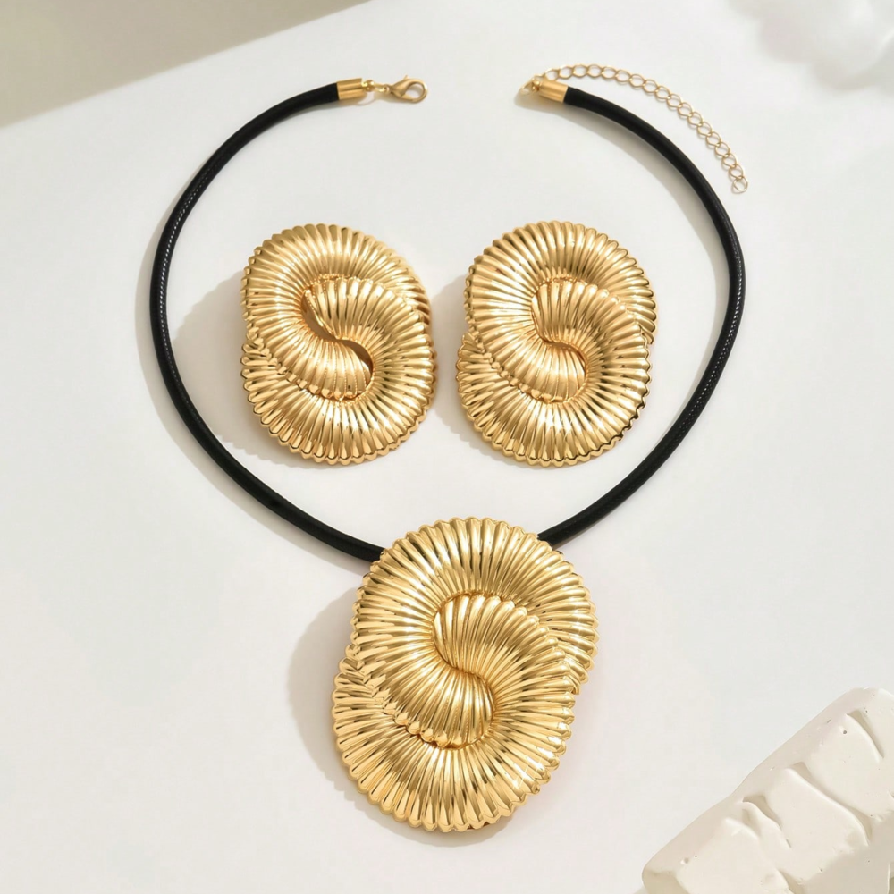 6541  Classic Studs & Necklace Jewelry Set: Daily Elegance Boost #JL01-WJ-0215 - Image 5