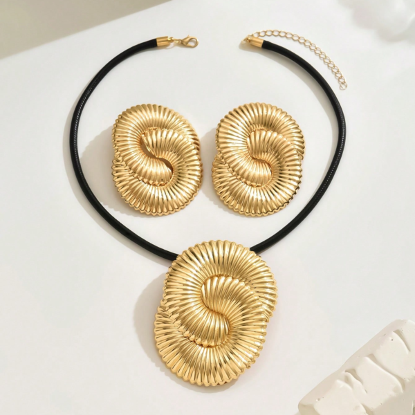 6541  Classic Studs & Necklace Jewelry Set: Daily Elegance Boost #JL01-WJ-0215 - Image 5