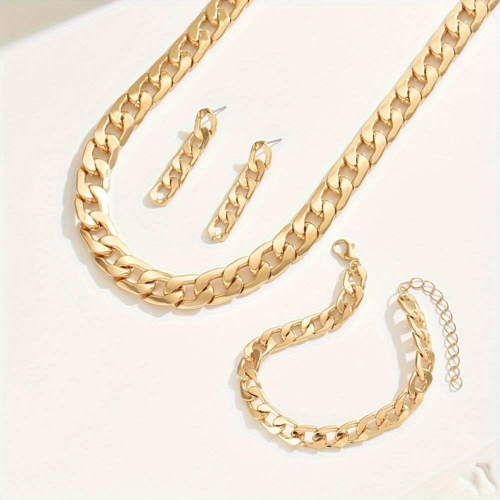 Stylish Stud Earrings, Necklace and Bracelet Set: Perfect Accessories #JL01-WJ-0181