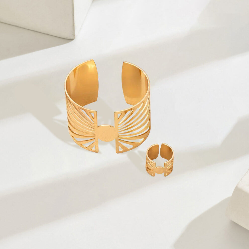 6541  Classic Band & Bracelet Set: Enhance Your Elegance Daily #JL01-WJ-0204 - Image 6