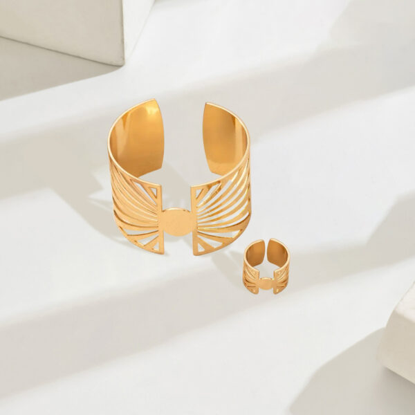 6541  Classic Band & Bracelet Set: Enhance Your Elegance Daily #JL01-WJ-0204 - Image 6