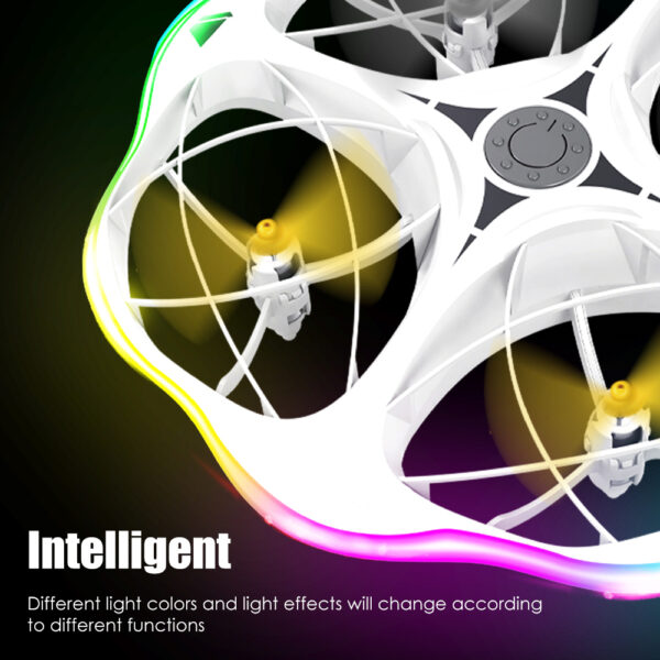 H158 White - 360° intelligent obstacle avoidance flying saucer, toy drone #JL02-H158 - Image 3