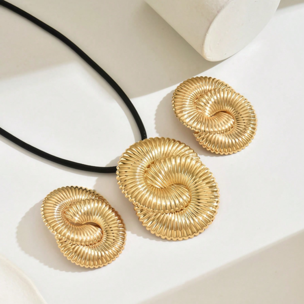 6541  Classic Studs & Necklace Jewelry Set: Daily Elegance Boost #JL01-WJ-0215