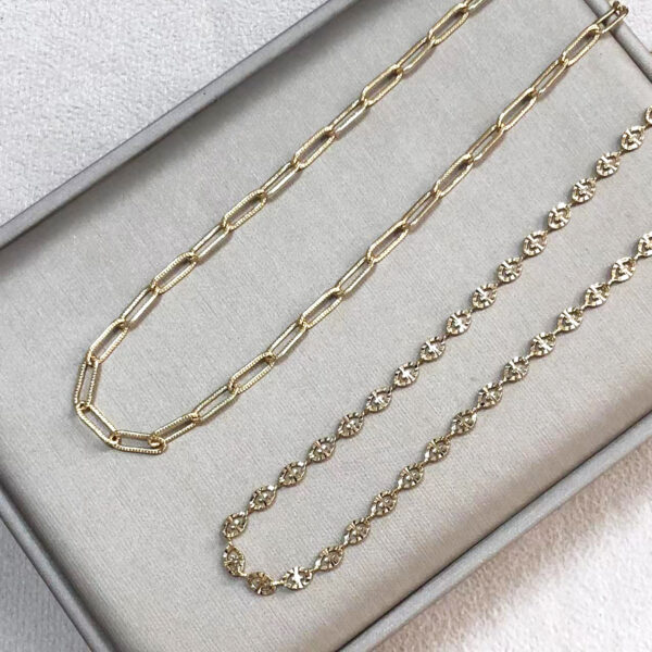 6541  Chunky Gold Necklace for Women Layered Gold Cuban Link Chain Choker Necklace  Gold Thick Statement Choker Necklace Paperclip Chain Toggle Bar  Clasp Necklace Christmas Stocking Stuffers Jewelry Gifts #JL01-WJ-0110 - Image 3