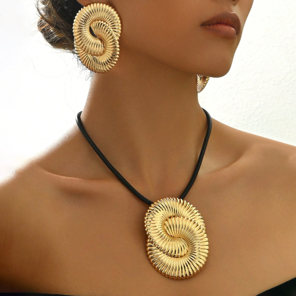 6541  Classic Studs & Necklace Jewelry Set: Daily Elegance Boost #JL01-WJ-0215 - Image 4