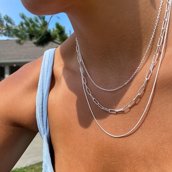 6541  The three-piece set can be freely divided and paired with a fashionable  and beautiful sparkling multi-layer necklace to create the best gift accessory #JL01-WJ-S0005yinse - Image 3