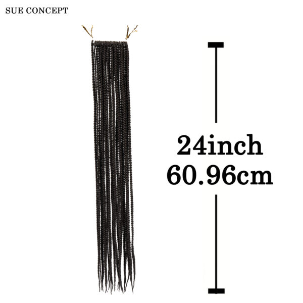 6541  3S THREE STRAND  Crochet Hair  Extensions Soft Synthetic Braiding Hair #JL01-3S THREE STRAND-BOX BRAID PURE 24-1/3S THREE STRAND-BOX BRAID PURE 24-2/3S THREE STRAND-BOX BRAID PURE 24-27/3S THREE STRAND-BOX BRAID PURE 24-M1B/BURG - Image 2