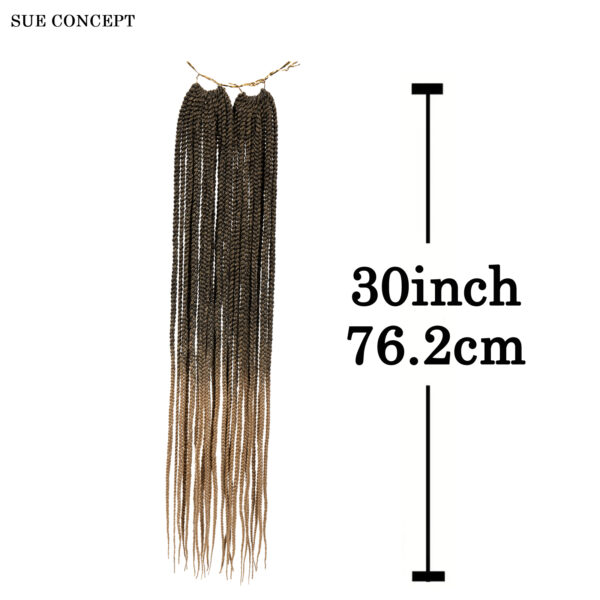 6541  Box Braids Crochet Hair Medium box  braid Pre-Looped #JL01-KXM30 872——MEDIUM BOX BRAID 30"-T27 - Image 3