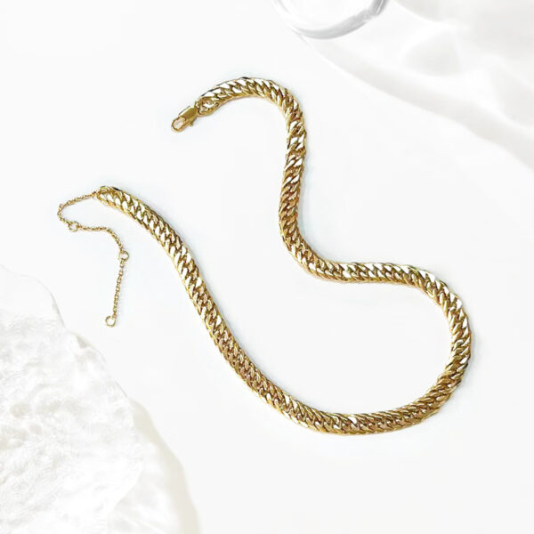 6541  Italian Gold Plated Chain Men's Necklace,  5mm Cuban Chain Men's Necklace,  Strong, Comfortable, Shiny 18 Inch #JL01-WJ-0111