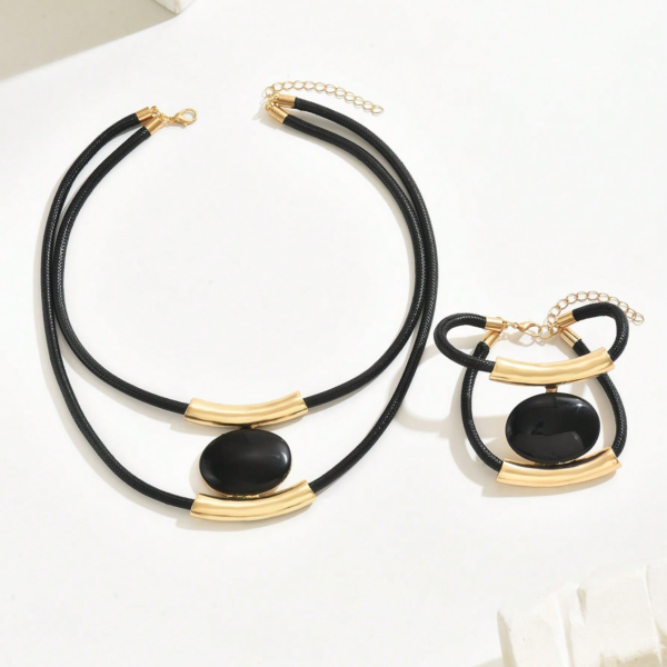 6541  Timeless Necklace & Bracelet Jewelry Set: Classic Elegance #JL01-WJ-0216G - Image 5