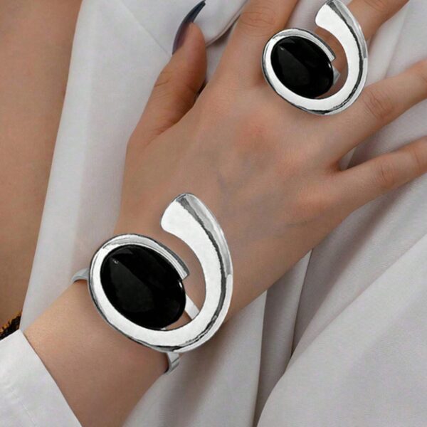 6541  Bracelet-Ring Jewelry Set: A Perfect Match for Any Occasion #JL01-WJ-0126jin/WJ-0126yin - Image 8