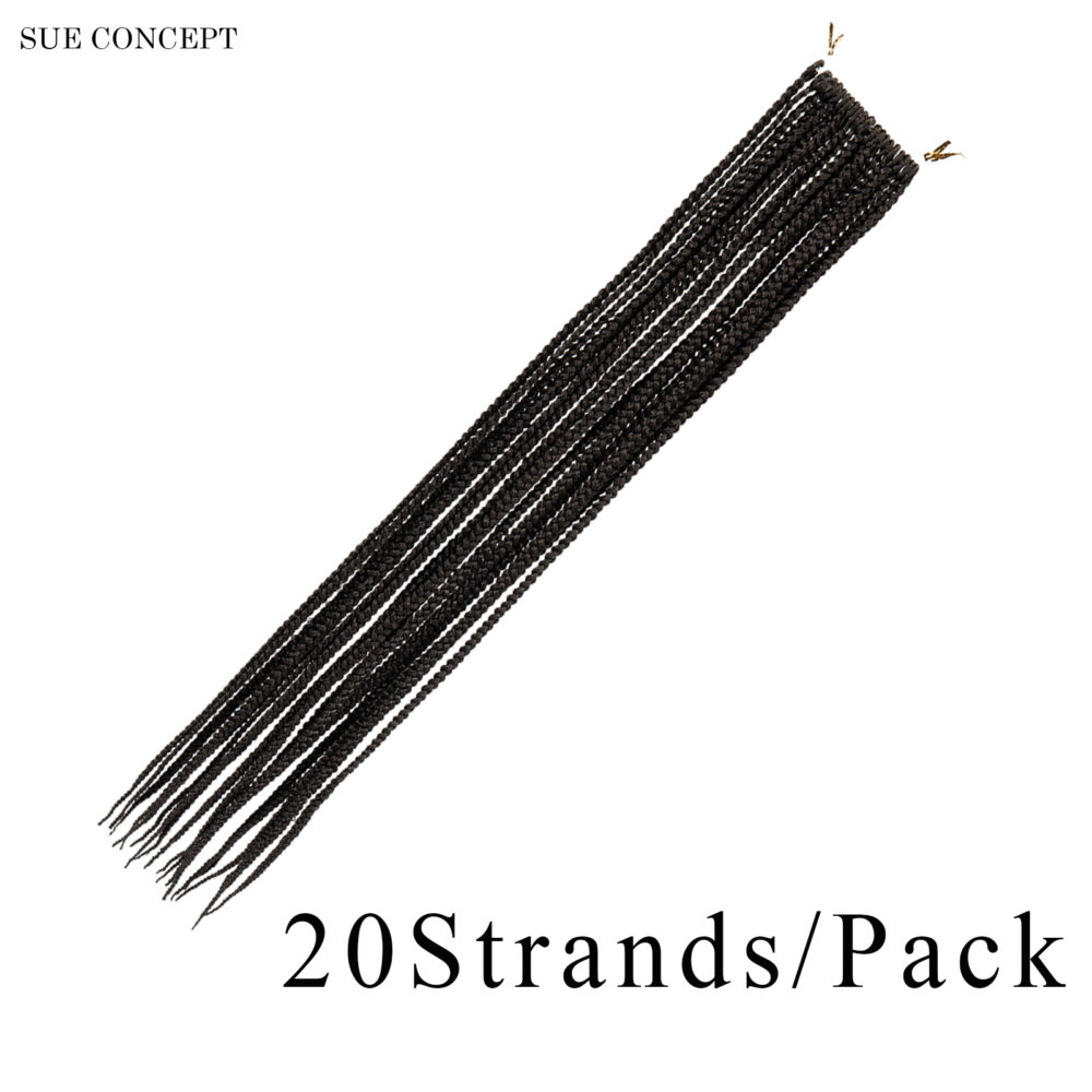 6541  3S THREE STRAND  Crochet Hair  Extensions Soft Synthetic Braiding Hair #JL01-3S THREE STRAND-BOX BRAID PURE 24-1/3S THREE STRAND-BOX BRAID PURE 24-2/3S THREE STRAND-BOX BRAID PURE 24-27/3S THREE STRAND-BOX BRAID PURE 24-M1B/BURG - Image 3