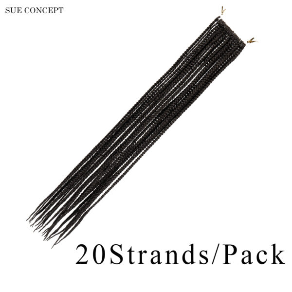 6541  3S THREE STRAND  Crochet Hair  Extensions Soft Synthetic Braiding Hair #JL01-3S THREE STRAND-BOX BRAID PURE 24-1/3S THREE STRAND-BOX BRAID PURE 24-2/3S THREE STRAND-BOX BRAID PURE 24-27/3S THREE STRAND-BOX BRAID PURE 24-M1B/BURG - Image 3