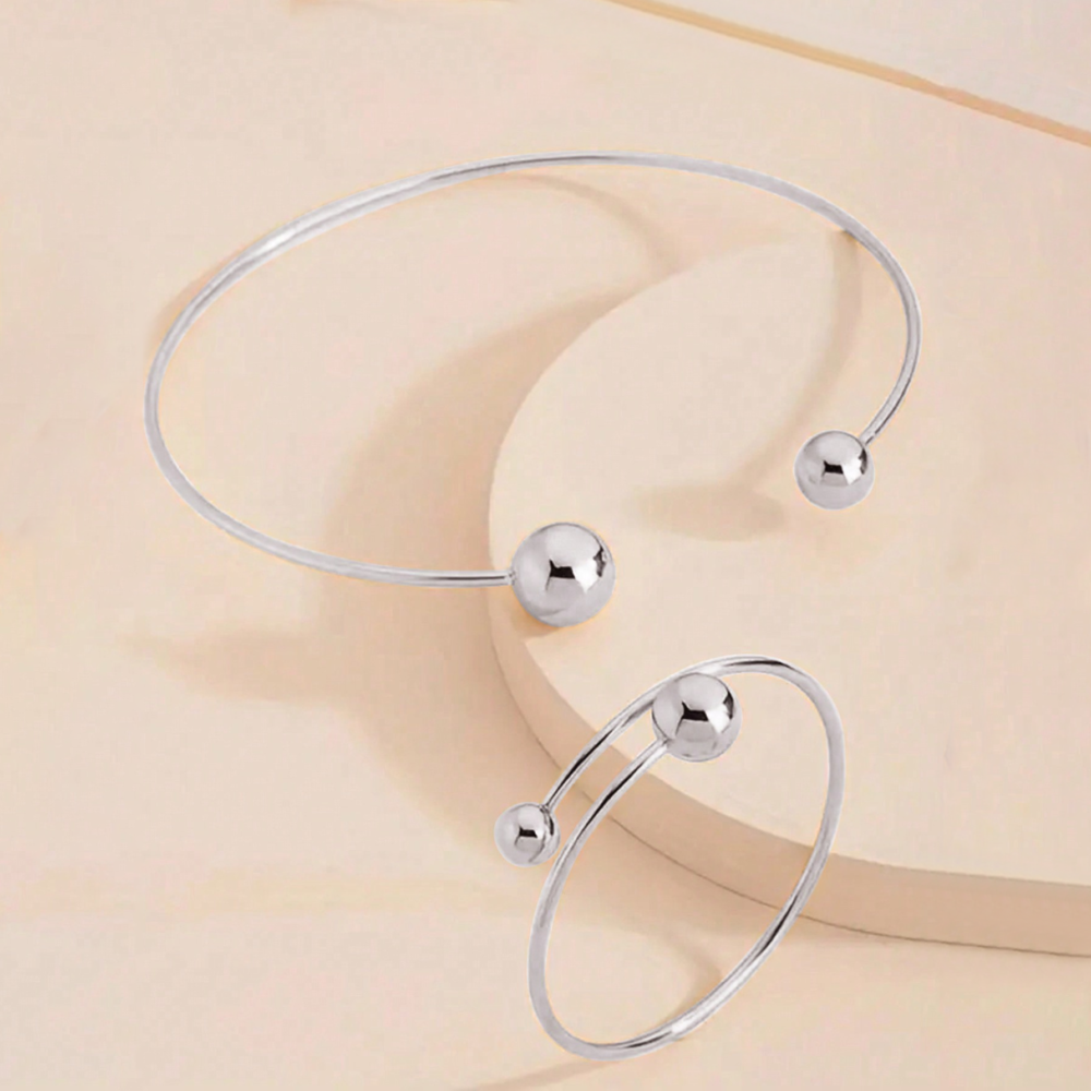 6541  Chic Pendant & Bangle Combo: Enhance Your Daily Charm #JL01-WJ-0210S/WJ-0210B/WJ-0210G - Image 5