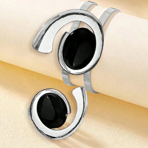 6541  Bracelet-Ring Jewelry Set: A Perfect Match for Any Occasion #JL01-WJ-0126jin/WJ-0126yin - Image 6