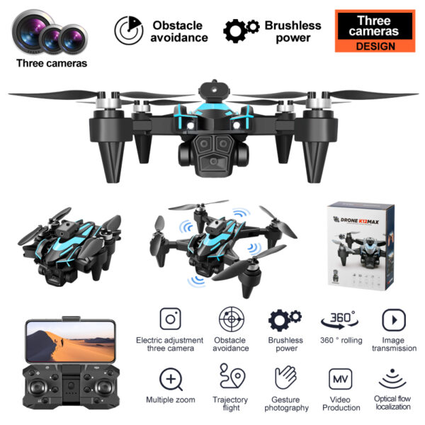 K12-Three cameras, windproof smart obstacle avoidance, toy drone #JL02-K12 - Image 4