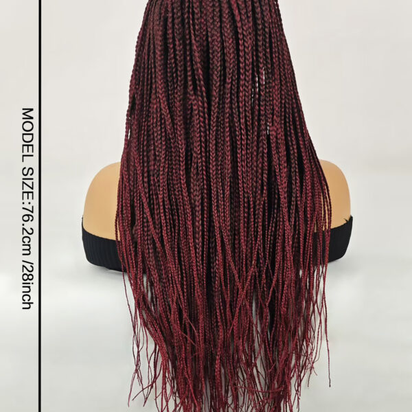 6541  28 inch Braided Wigs for Women Full Lace Front Box Braided  Wig KnotlessBraided Wigs plus Hand Braided  Wigs With Hair synthetic wig #JL01-1032-T27/1032-T30/1032-T530 - Image 13