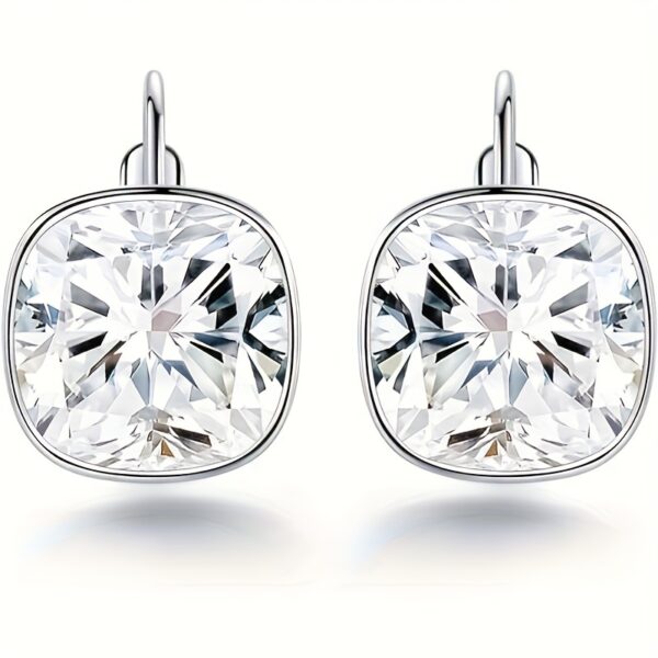 6541  Drop Earrings 18K White Gold Plated Crystal Hypoallergenic Drop Earrings Women's Jewelry #JL01-WJ-S0054/WJ-S0054baise - Image 5