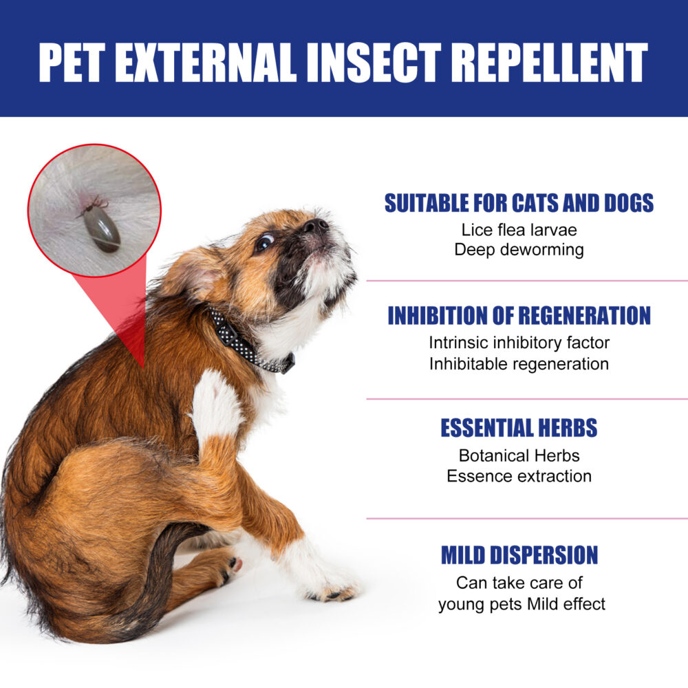 Pet Flea Spray Cat Dog Pet Skin cleaning External tick tick anti-itch spray #JL04-YEF01-A004-100-WH1 - Image 6