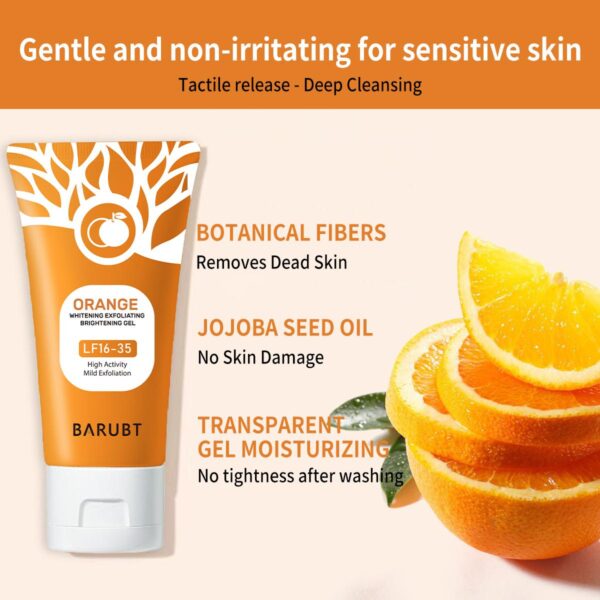 Orange Enzyme Exfoliating Gel Facial deep cleansing and moisturizing gentle mud to remove dead skin #JL02-A313-Orange Gel