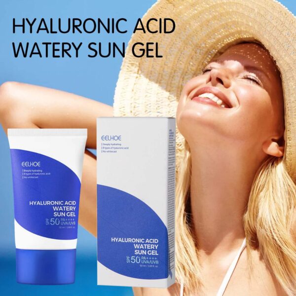 Hyaluronic Acid Hydra Sunscreen 50ml Chemical Sunscreen Hydra Breathable strong sunscreen #JL02-A313-Blue Sun Gel - Image 14