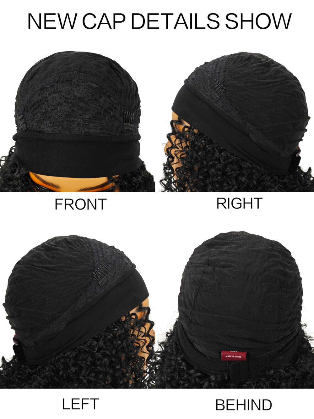 Especially Yours Curly Headband Wig Shoulder-Length Layers of Natural Spiral Curls with Full, Bouncy Volume, Comfy Stretch Band/Runway Shades of Black Headband Kinky Curly Synthetic Hair Wigs For African American Women 16 Inch #JL01-LY-1437A-1/LY-1437A-1B/LY-1437A-2/LY-1437A-OP1B30/LY-1437A-OP27/LY-1437A-OP430 - Image 5