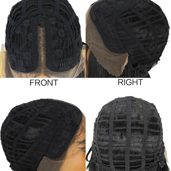 36 Inch Length Yaki Straight Lace Front Synthetic Wig Middle Parting HD Clear Glueless Lace Wig Heat Resistant Fiber Pre-Plucked Hairline with Baby Hair Wig for Women #JL01-204-1/204-613/204-PINK - Image 2
